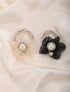 Flower & Faux Pearl Decor Hair Tie